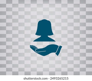 Icono de Vector sobre fondo gris con degradado.