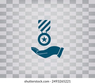 Icono de Vector sobre fondo gris con degradado.