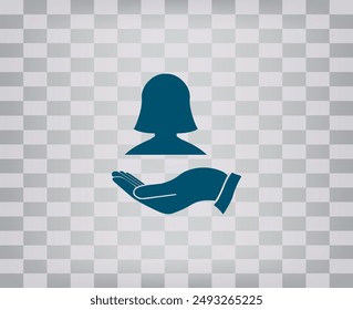 Icono de Vector sobre fondo gris con degradado.