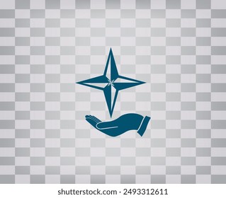 Vector icon on a gray background with a gradient.