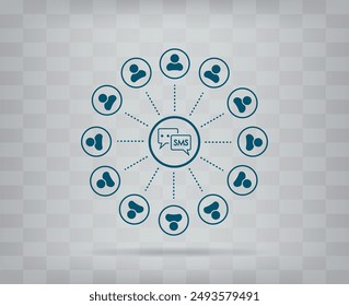 vector icon on gray background with gradient