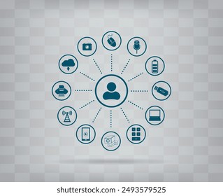 vector icon on gray background with gradient