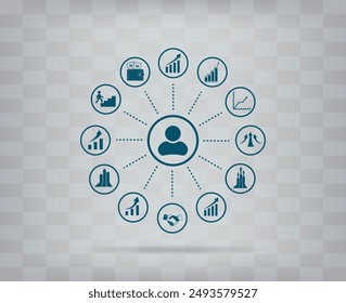 vector icon on gray background with gradient