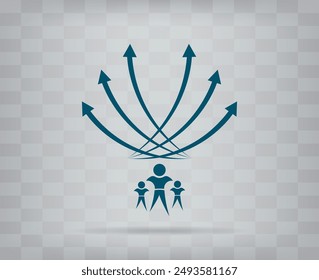 vector icon on gray background with gradient