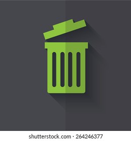 Vector icon on a gray background "delete" 