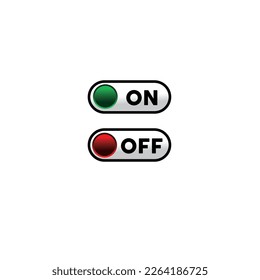 vector icon on off green and red colors