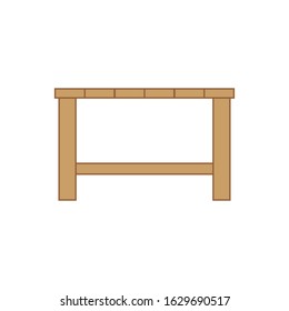 vector icon, on rustic wooden table