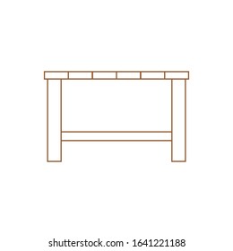 vector icon, on rustic wooden table