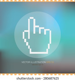 Vector icon on soft abstract background "cursor"