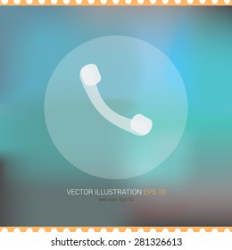 Vector icon on soft abstract background "call"