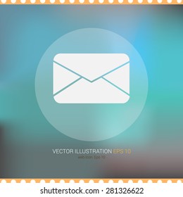 Vector icon on soft abstract background "envelope"