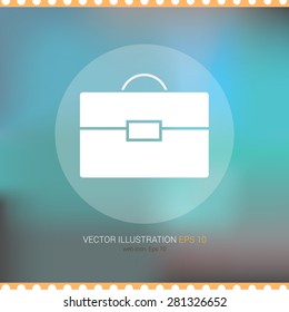 Vector icon on soft abstract background "briefcase"