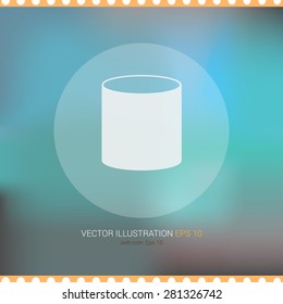 Vector icon on soft abstract background "bucket"