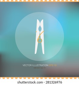 Vector icon on soft abstract background "peg"