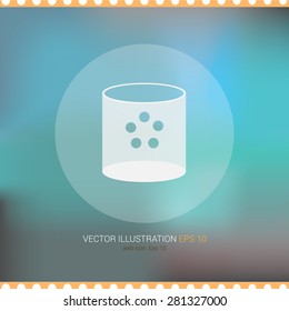 Vector icon on soft abstract background "bucket"