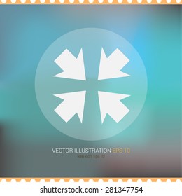 Vector icon on soft abstract background "size screen"