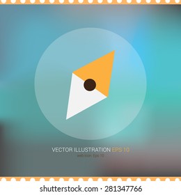 Vector icon on soft abstract background "compass"