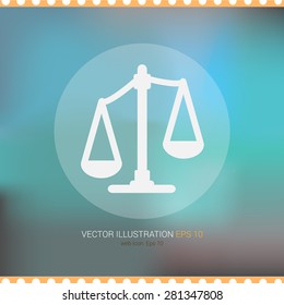 Vector icon on soft abstract background "scales"