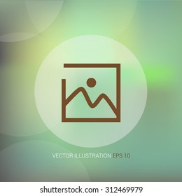 Vector icon on soft abstract background with circle "image"