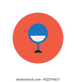 Vector icon on the white backgrounds in circles armchair