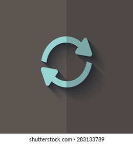 Vector icon on a wooden abstract background "reset"