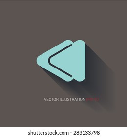 Vector icon on a wooden abstract background "back"