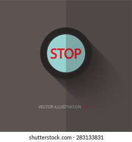Vector icon on a wooden abstract background "stop"