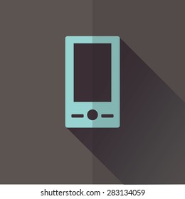 Vector icon on a wooden abstract background "phone"