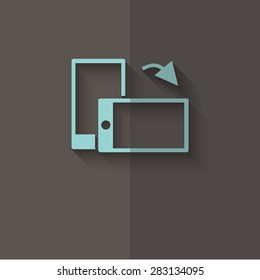 Vector icon on a wooden abstract background "phone"