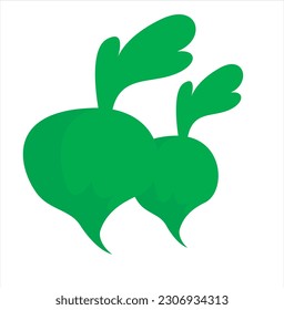 Vector icon of onions green silhouettes