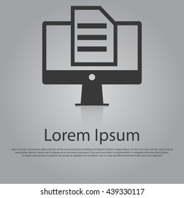 Vector icon of Online Documents concept. EPS 10