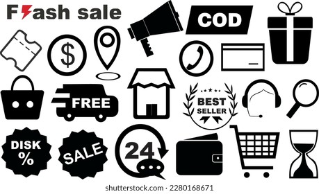 VECTOR ICON FOR ONLINE SHOP NEEDS