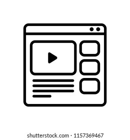 Vector icon for online video 