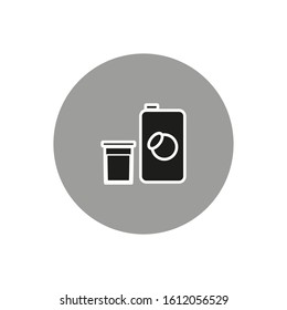 vector icon with orange juice box shape