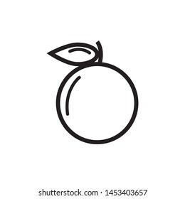 
Vector icon of a orange on a white background.