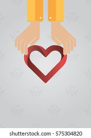 Vector icon of organ donation against color background