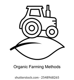 Vector icon for Organic Farming Methods in Sustainable Agriculture. Highlights healthy plant growth and soil enrichment practices for eco-friendly farming systems.