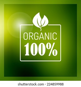 Vector icon for organic food and natural products. Eps10
