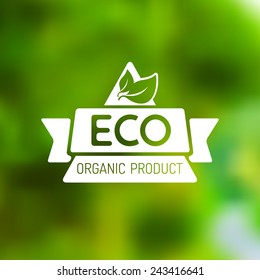 Vector icon for organic food and natural products. Eps10