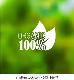 Vector icon for organic food and natural products. Eps10