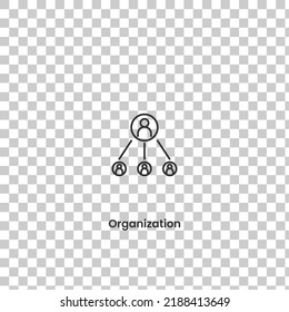 Vector Icon of organization. Vector illustration in dark color and transparent background (png)