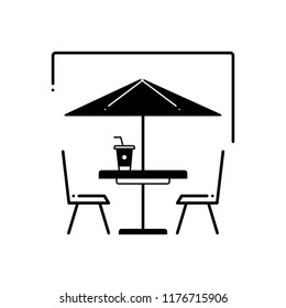 Vector icon for outdoor  cafe