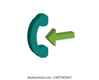 Icono vector de la llamada telefónica saliente