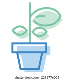 Vector icon outline growth, tree 