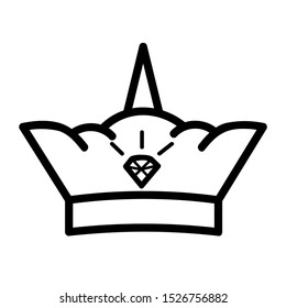 Vector Icon Outline Style, Crown for part Of logo or other related
