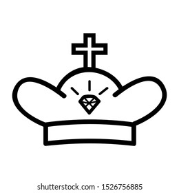 Vector Icon Outline Style, Crown for part Of logo or other related
