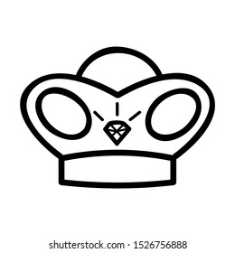 Vector Icon Outline Style, Crown for part Of logo or other related
