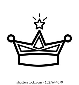 Vector Icon Outline Style, Crown for part Of logo or other related
