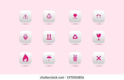 vector icon package label with glosy effect for icon, website icon, mobile app icon, marketplace, shipping service