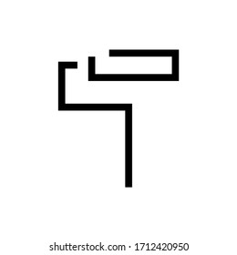 Vektorillustration-Symbol mit Pinselstrich, Design, Bildschirmhintergrund, Einstellung mit Linienstil, geeignet für die Verwendung in der App, Android, Mobilsymbole oder verwandte Themen
